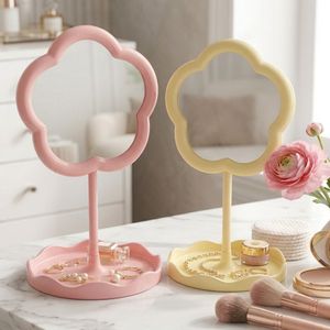 cute Pink cloud Shape Mirror with Tray