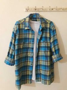 Blue &amp; Yellow Plaid Flannel