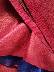 Only Half an Hour Used Blue &amp; Red Silk Saree