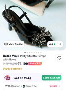 Chic Black Bow Stiletto Heels