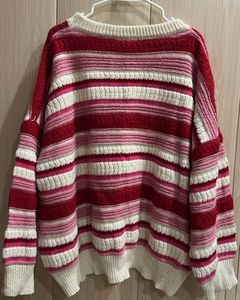 Korean Striped Knit Sweater