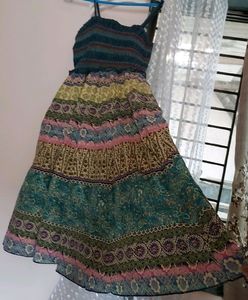 Pretty Frock Multicolor Cotton Used Like New
