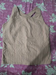Ribbed Knit T-Shirt
