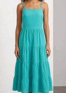 Max Teal Tiered Maxi Dress
