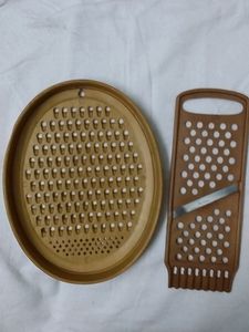 Vegetable Grater N Slicer to Make Chips. Set Of 2.