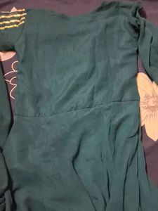 Teal Kurta with Gold Embellishment
