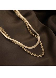 Layered Gold Chain Necklace Set