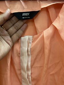 Elegant Peach Sleeveless Top