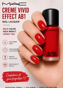MAC Creme Vivid Effect Nail Lacquer AB1 - Red