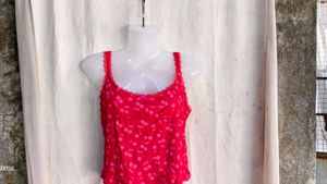 I. Cute Cherry Print Camisole Top