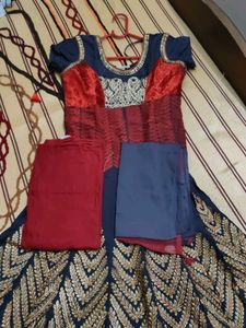 Beautiful embroidered anarkali set