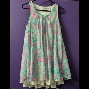 Flowy Floral Layered Mini Dress