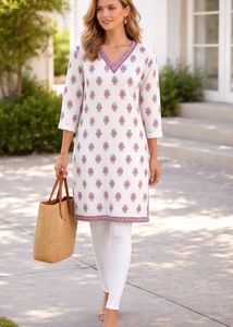 Floral Print Kurta