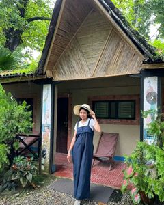 Stylish Dark Blue Cotton Jumpsuit