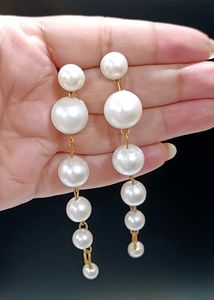 Pearl Long Drop Moti Earrings