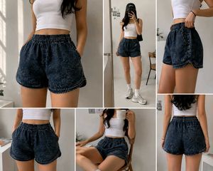 Stylish Acid Wash Denim Shorts