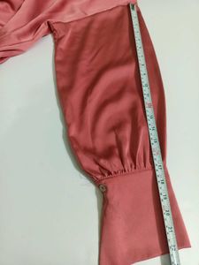 Plus Size Rose Pink Made In Italy Satin Wrap Dress