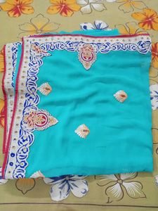 Combo of 2 Beautiful Blue Sarees