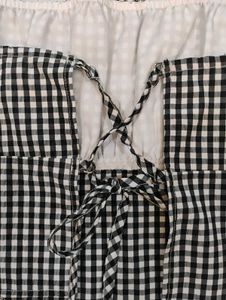 Gingham Tube Crop Top