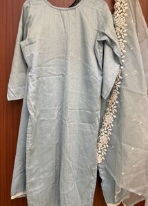 Embroidered Kurta Set with Dupatta