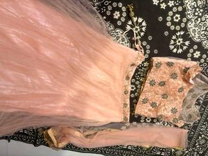 Beautiful Peach Lehenga Choli Set