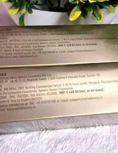 PACK OF 2 Swiss Beauty High Performance Foundation