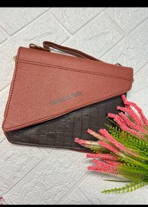 Combo of croco and ruskbrown bag