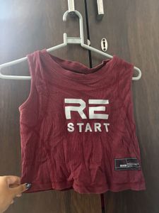 Maroon Crop Top