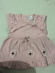 Cute Pink Floral Baby Dress