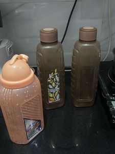 Set of 3 Plastic Water Bottles