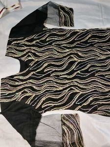 Sparkling Black Kurta with Sequins
