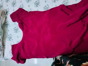 Embroidered mirror fitted italian silk salwar suit