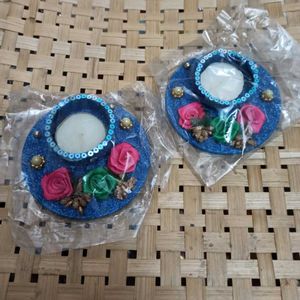Festive T-light Candle Holder Set