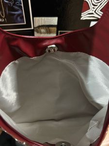 Studded Maroon Hobo Bag