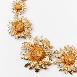 Limited Edition Zara Metallic Floral Necklace