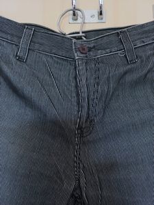 Black trouser pant style self lines jeans