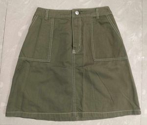 Olive Green Utility Skirt