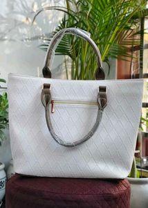 structured off-white tote bag