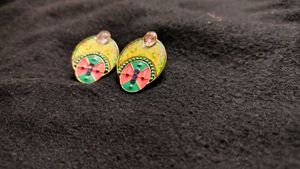 Unique Golden Oxidized Designer Studs