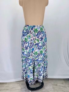 Bohemian Floral Print Tiered Maxi Skirt
