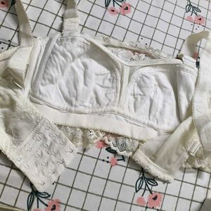 White Lace Bralette with Charm crop top
