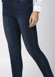Dark Wash Distressed Denim Jeans