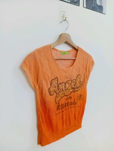 Orange "Angel with Attitude" Top