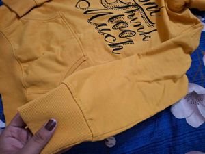 Cozy Yellow Graphic Hoodie