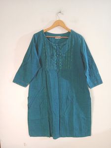 Green Sequence Kurta (Women)