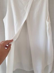 White Styled Back Top