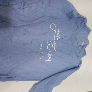 Light Blue "Just Enjoy My Life" Top