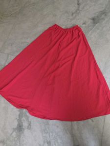Red Two-Piece Skirt &amp; Crop Top Set