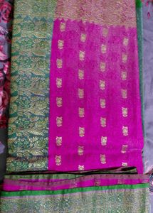 Purple Banarasi Silk Saree