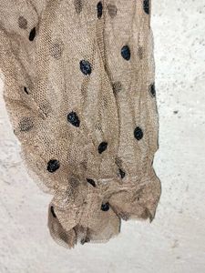Sheer Polka Dot Blouse Cropped